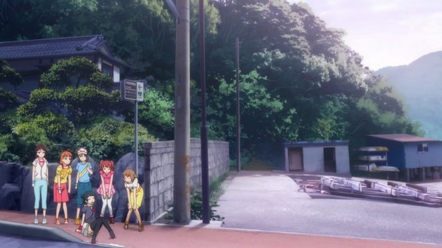 Chika and the others coming down from Bentenjima Shrine
